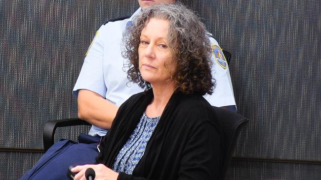 Kathleen Folbigg appears on a video link screened a the NSW Coroners Court in 2019. Picture: AAP