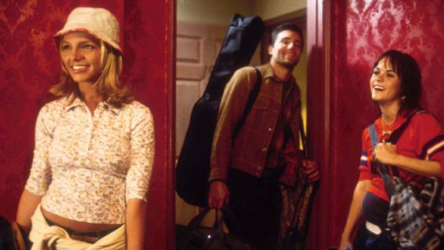 Manning (at right) with Britney Spears in the movie Crossroads.