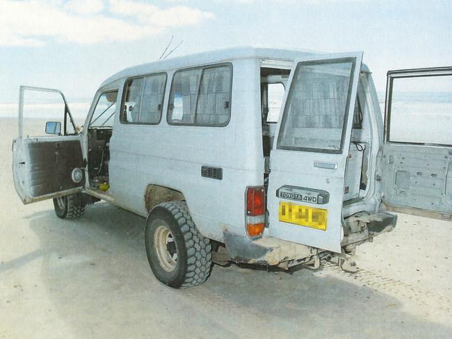 Norma had wild sex with Maris and Attwater in the back of this Toyota troop carrier.