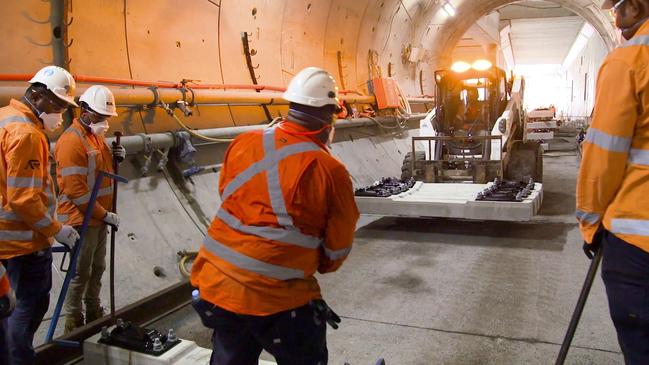 Sydney’s city and southwest metro project – costing close to $17 billion – is set to be finished by 2024 and is part of some $270bn in infrastructure projects either under construction or committed during the December quarter.