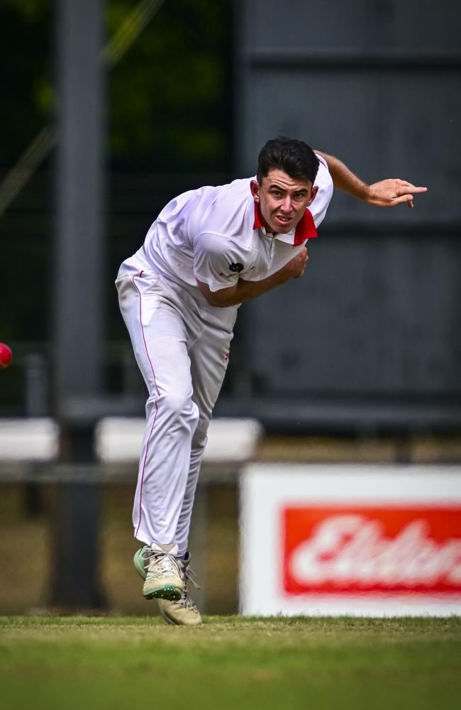 Noah McFadyen playing for Waratah against Southern Districts in the 2024 Darwin and District Cricket Competition. Picture: Cricket NT / Patch Clapp