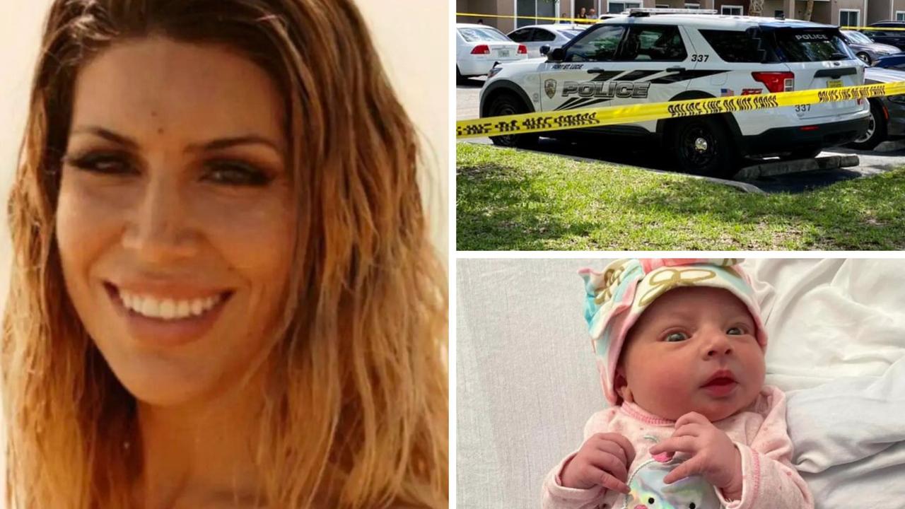 Florida teacher Amanda Hicks was found dead beside her lover after police were alerted by the cries of her baby daughter. Picture: Facebook; Port St Lucie Police Department