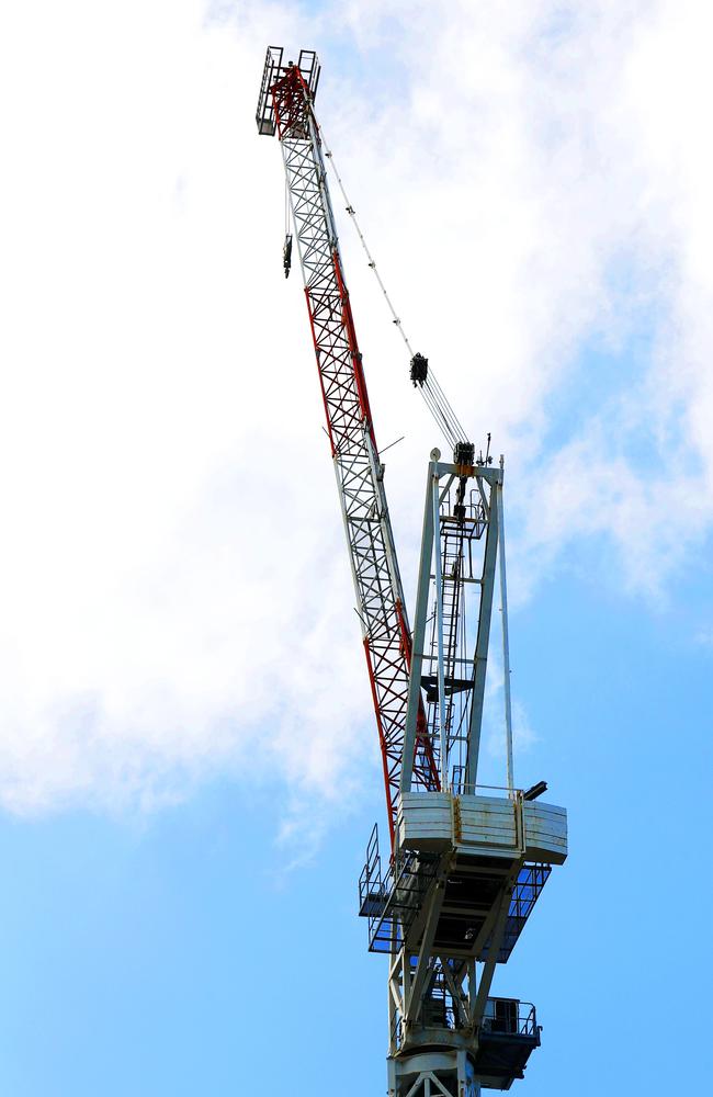 There are more than 40 cranes in the Gold Coast sky. Picture: NIGEL HALLETT