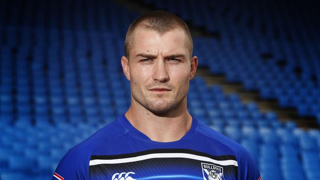 Canterbury-Bankstown Bulldogs new recruit Kieran Foran poses for a portrait at Belmore Sports Ground in Sydney, Monday, November 6, 2017. (AAP Image/Daniel Munoz) NO ARCHIVING