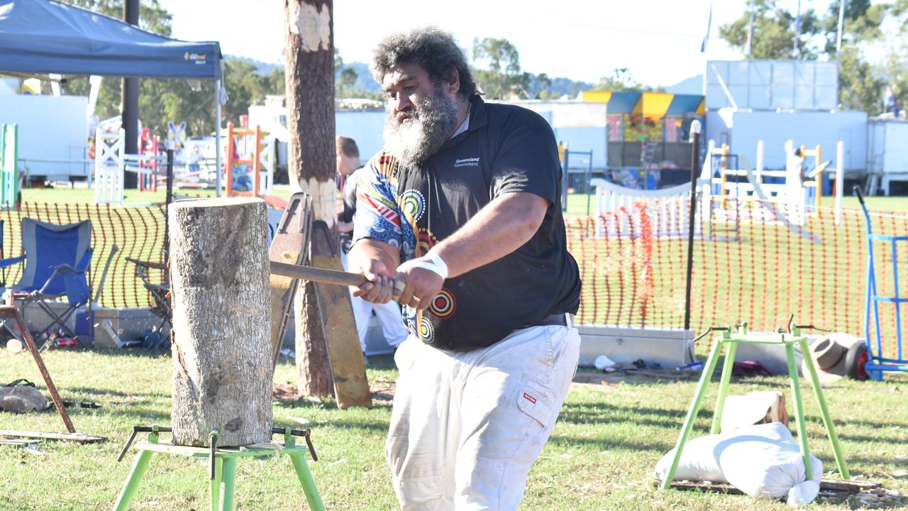 Woodchopping competitions take place across both days of the show. Picture: Kirra Grimes