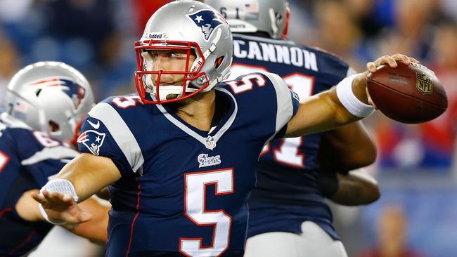 Tim Tebow played in the pre-season for the New England Patriots in 2013. (Photo by Jared Wickerham/Getty Images)