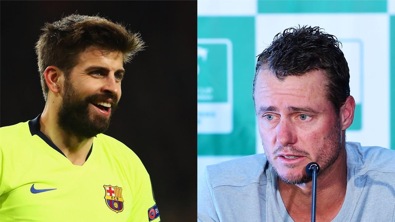 Lleyton Hewitt (R) has slammed Gerard Pique (L) over changes to the Davis Cup