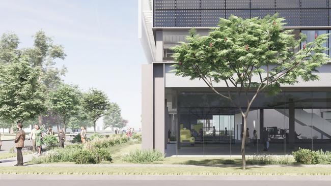 Artist impressions of the RAA's proposed new office building at West Croydon. Picture: Woods Bagot