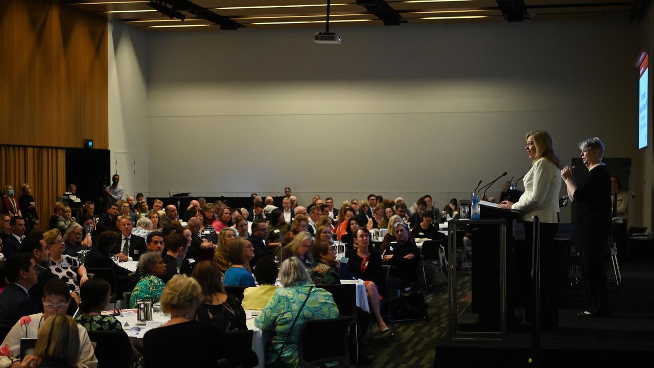 Premier Annastacia Palaszczuk addresses the Queensland Housing Summit on Thursday. Picture: NCA NewsWire / Dan Peled