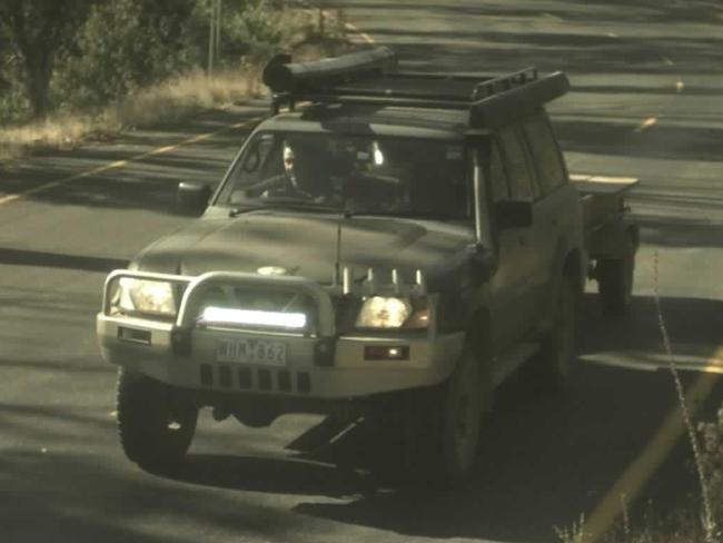 Greg Lynn driving on the Great Alpine Road the morning after the alleged murders. Picture: Supplied.