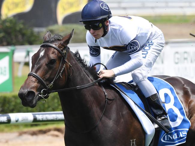 Race 3 - 1:55PM INGLIS NURSERY (1000 METRES). Winer 'SHe Will Reign' ridden by Ben Melham.