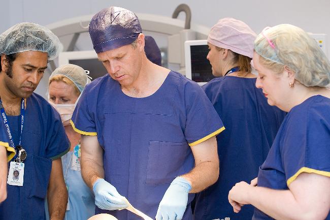 <p>First pictures from inside the operating theatre. Picture: Royal Children's Hospital</p>