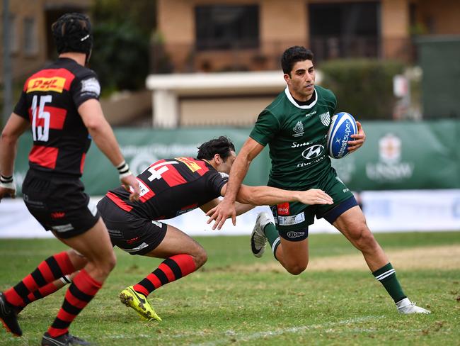 Randwick's Lewis Taie during the Round 6 Randwick Rugby play Northern Suburbs in round 6 rugby 1st grade match between Randwick Rugby and Northern Suburbs at Coogee Oval, Sydney, Saturday, May 12, 2018. (AAP Image/Joel Carrett)