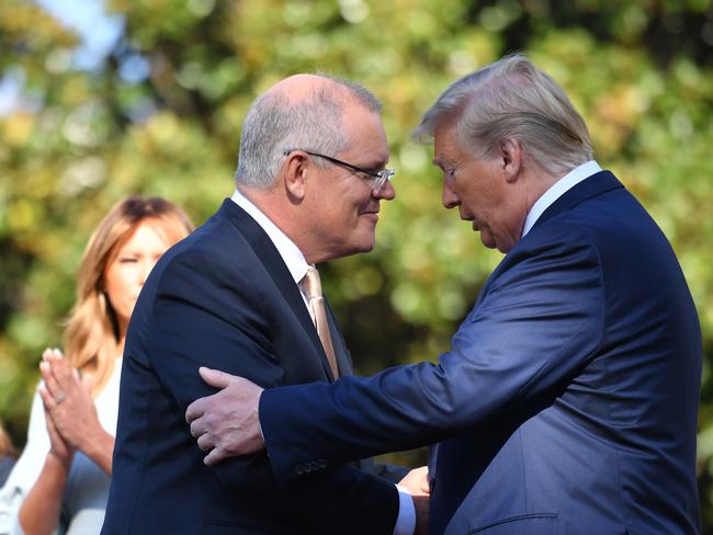 Donald Trump and Scott Morrison have been full of praise for one another. Picture: AAP