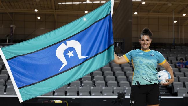 Maryke Babia will be the first Torres Strait Islander to represent the Black Swans when she takes part in the PacificAus Netball series in Brisbane this week. Photo: Netball Australia