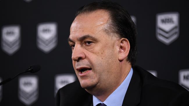 ARLC Chairman Peter V'landys has bold plans for the NRL’s return. Picture: AAP