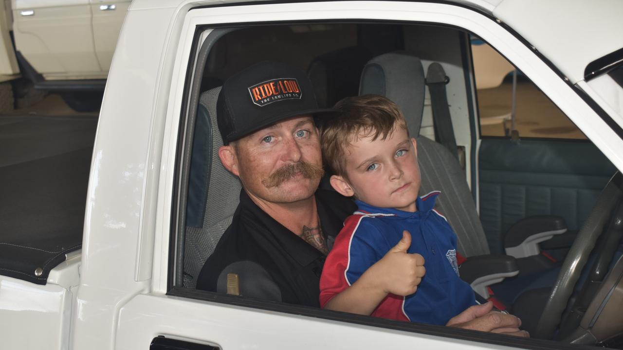 Rockhampton's Jack and Kip Goodman in their KV Rodeo at scrutineering for Rockynats 04 at the Rockhampton Showgrounds on March 28, 2024.