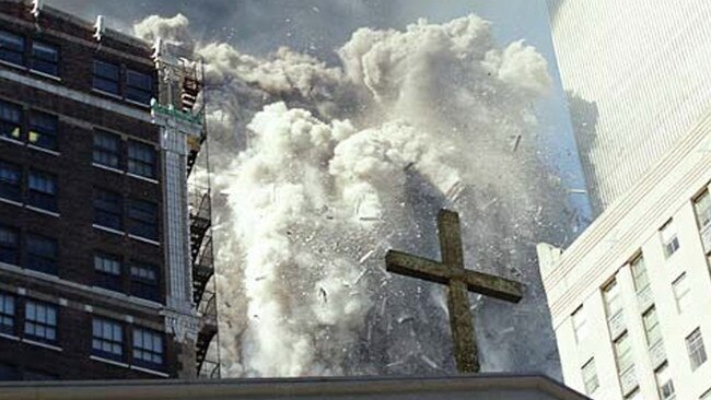 A photo of the World Trade Center collapsing on September 11 from a Secret Service employee. Picture: US Secret Service