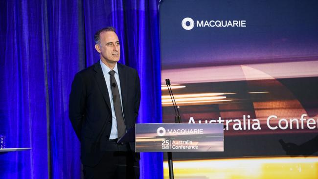 Wesfarmers chief Rob Scott takes centre stage at the Sydney conference on Tuesday.