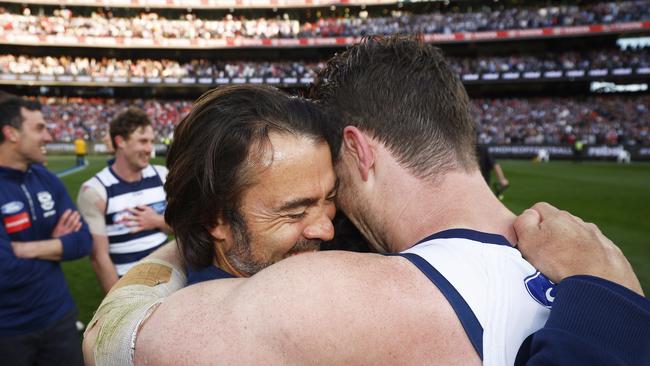 No wonder it was so emotional. Photo by Daniel Pockett/AFL Photos/via Getty Images