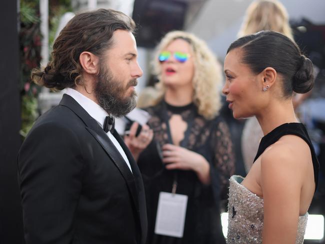 Casey Affleck and Thandie Newton attend The 23rd Annual Screen Actors Guild Awards at The Shrine Auditorium on January 29, 2017 in Los Angeles, California. Picture: Getty