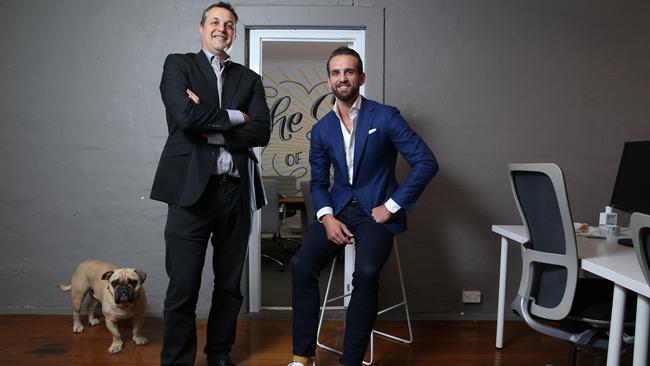 Bastion chief executive Jack Watts and Banjo co-founder Andrew Varasdi. Picture:  Britta Campion