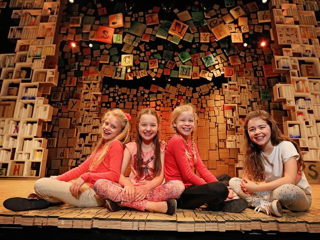 The four young performers who played Matilda during the show’s Sydney season: Georgia Taplin, Bella Thomas, Sasha Rose and Molly Barwick.