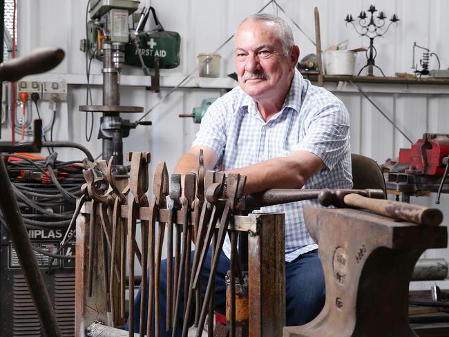 David Cope at Centenary Suburbs Men's Shed. Picture: AAP Image/Claudia Baxter