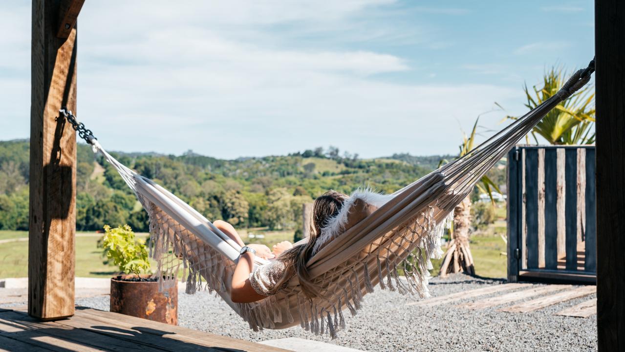 Luxury villa accommodation in the Noosa Hinterland at Mayan farm, Queensland. Picture: Jesse Lindemann