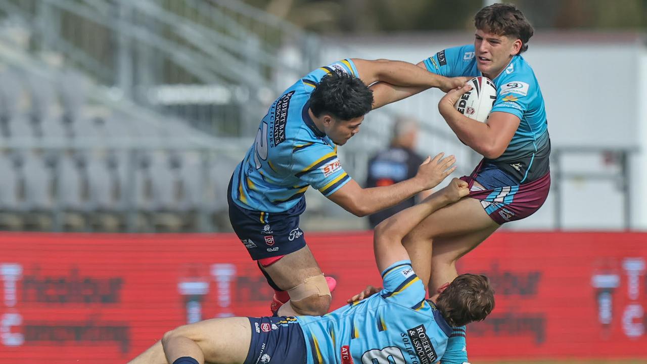 Fynn Battaia was part of a tremendous back five that were excellent for the Cutters. Photography by Stephen Archer.