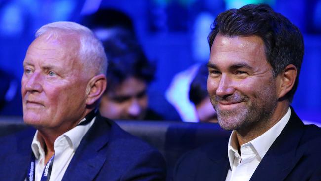 Promoter Eddie Hearn, right, is keen to get more involved in Australian boxing. Picture: Alex Livesey/Getty Images