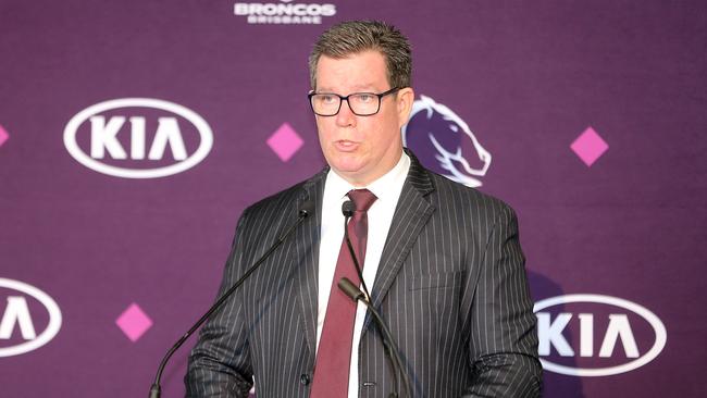 Broncos Chairman Karl Morris. Picture: AAP/Richard Gosling