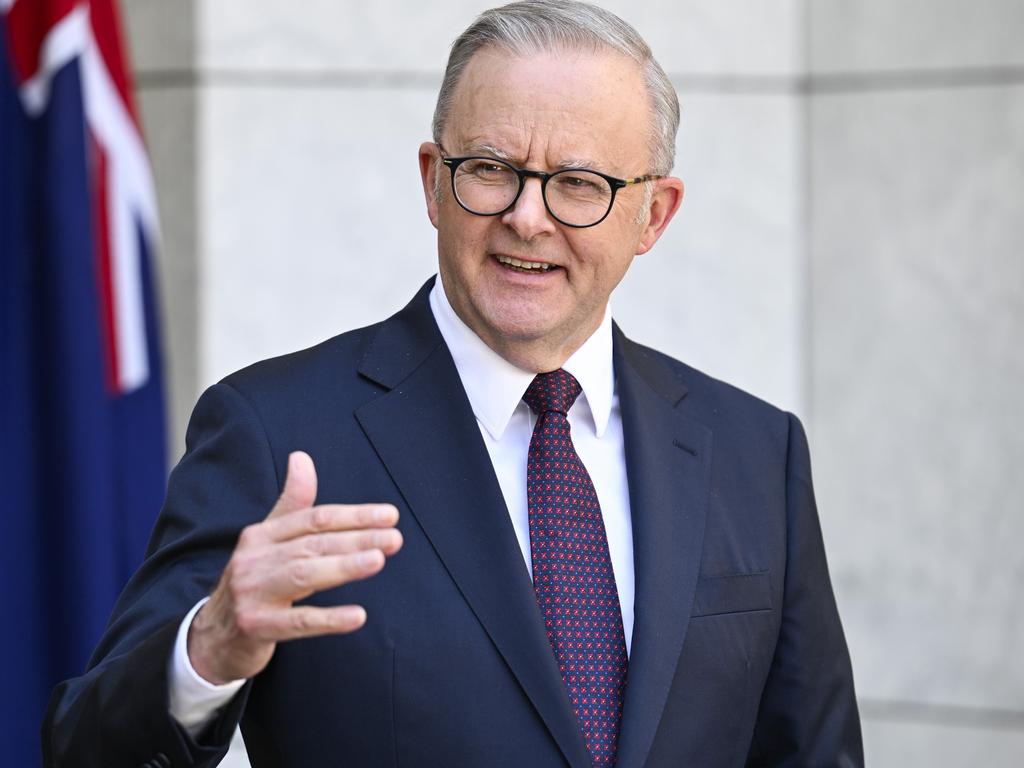 Prime Minister Anthony Albanese was behind the Bureau of Meteorology’s decision to skip ahead to the next “A” name in line. Picture: NewsWire/Martin Ollman