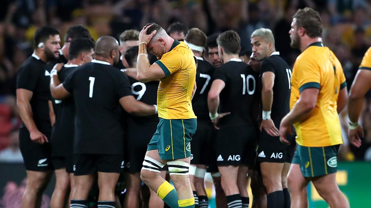 Lachlan Swinton was one of two players sent off in the last Bledisloe Cup clash.