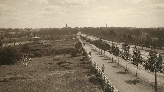 Elder Park, 1882, prior to Pelzer. Picture: Samuel White Sweet, Courtesy State Library of SA B 3124.