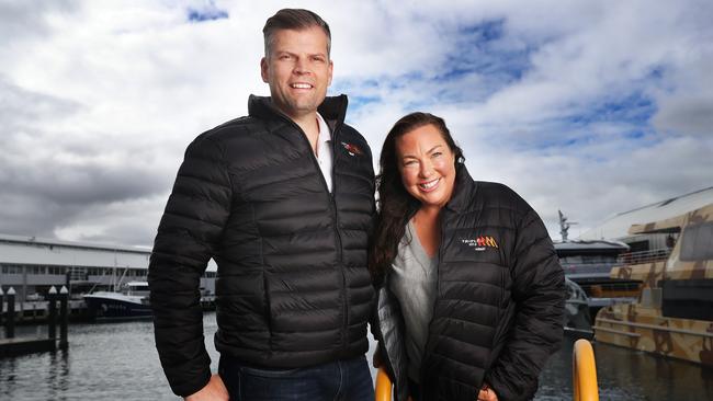 New presenters on Triple M Andy 'Tubes' Taylor and Esther 'Woody' Nichols who are replacing Brian Carlton in the morning time slot. Picture: Nikki Davis-Jones