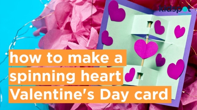 How to make a spinning heart Valentine's Day card