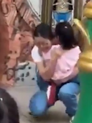 She burst into tears after the push.