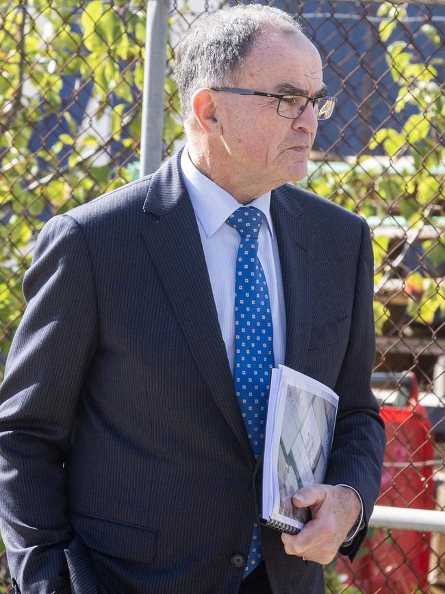 Justice Brian Martin at the jury visit to the crime scene during Jason Del leso murder trial in May. Picture: NCA NewsWire / Kelly Barnes