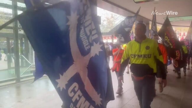 CFMEU members rally in Perth