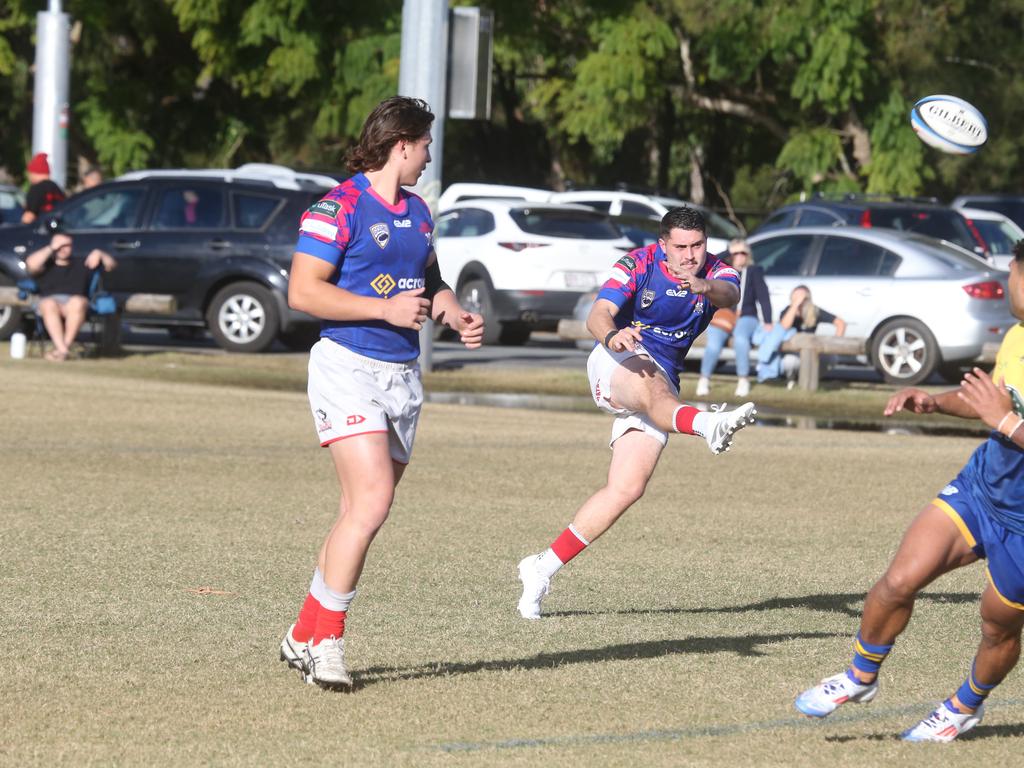 GCDRU round 13 seniors - 1st grade. Bond Pirates vs. GC Eagles. 14 July 2024 Miami Picture by Richard Gosling