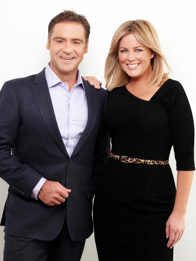 Andrew O'Keefe presented popular breakfast TV show Weekend Sunrise with Samantha Armytage (right).