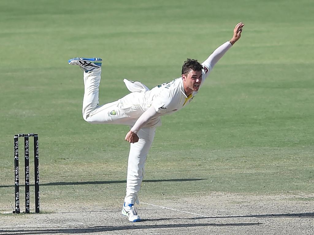 Australia's Mitchell Swepson (R) was a favourite of Warne’s. Picture: AFP