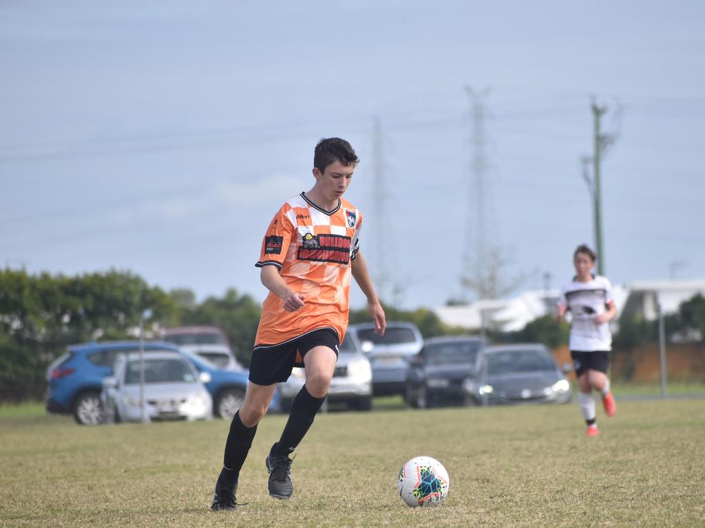 Tate Butler in the Whitsundays and Magpies under-15/16s clash at the Mackay football fields, August 21, 2021. Picture: Matthew Forrest