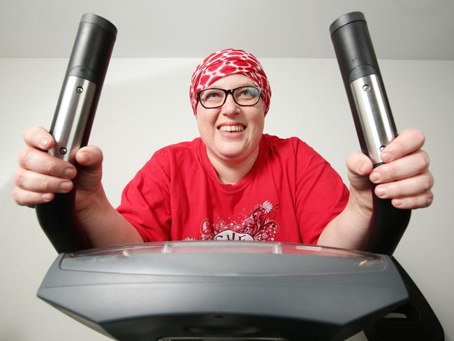 Raelle Smit says exercise has helped increase her strength while receiving chemo. Picture Norm Oorloff