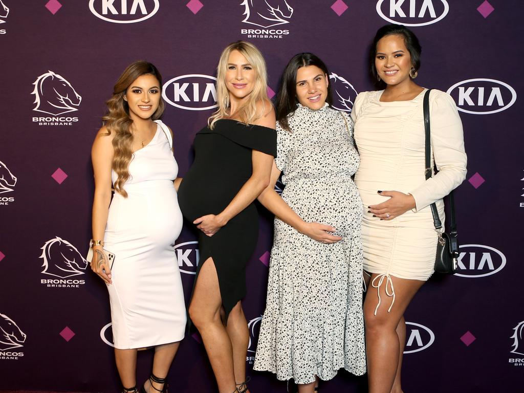 Miri Fa’i, Shae Beathe, Jessica O’Sullivan and Sofi Leota, show off their baby bumps last year.