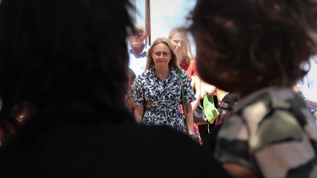 Territory Coroner Elisabeth Armitage visits Yuendumu during an inquest into the death of Kumanjayi Walker. Picture: Jason Walls