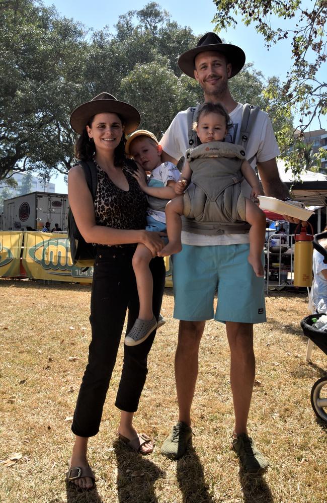 Sam and Miriam were among thousands of Territorians enjoying the 2023 Greek GleNTi on the Darwin Esplanade. June 10, 2023. Picture: Sierra Haigh