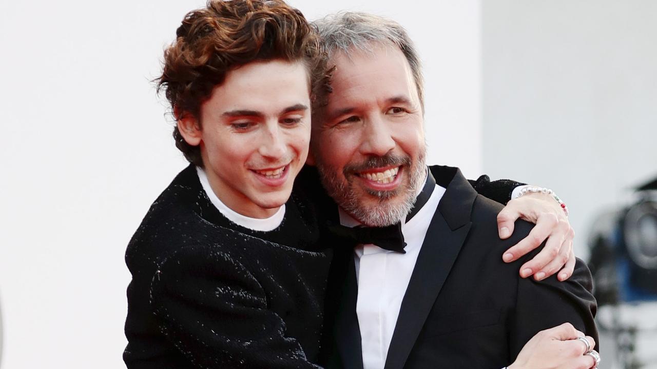 Timothee Chalamet and Denis Villeneuve at the Venice Film Festival premiere of Dune. Picture: Vittorio Zunino Celotto/Getty Images