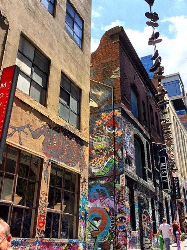 The colourful entrance to Hosier Lane. Picture: Nanette White